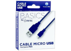 Playstation 3 en 4 - Micro USB oplaadkabel - 3 meter - Blauw
