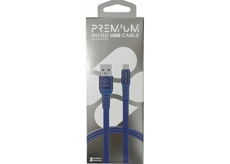 Premium micro USB kabel - PS4 - 3 meter Premium micro USB kabel - PS4 - 3 meter
