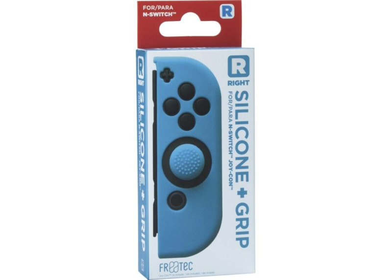 Joy Con Controller Silicone Skin - Rechts - Blauw + Grips - Nintendo Switch -Switch OLED Joy Con Controller Silicone Skin - Rechts - Blauw + Grips - Nintendo Switch -Switch OLED