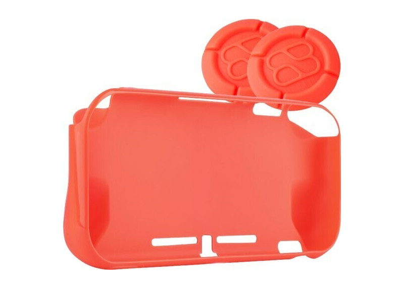 Nintendo Switch Lite Protection Bumper met XL Thumb Grips - Rood
