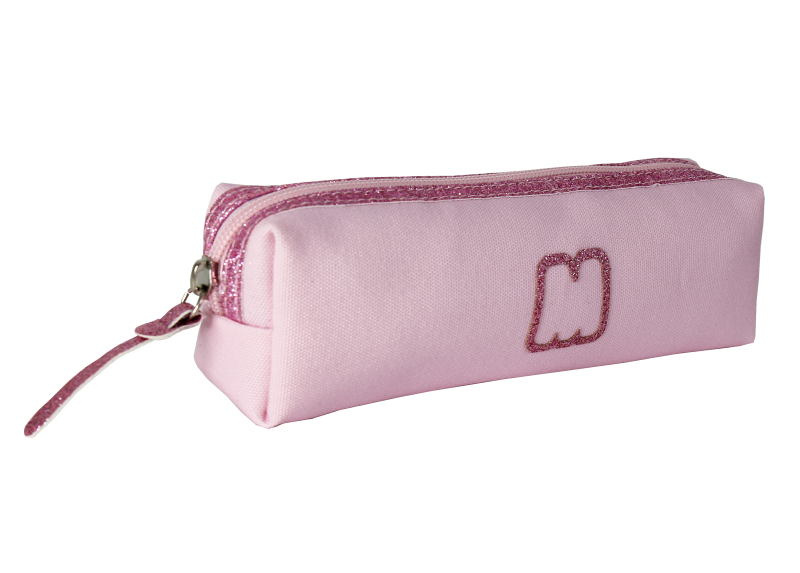 Half Glitter Pink etui - 22 cm breed Half Glitter Pink etui - 22 cm breed