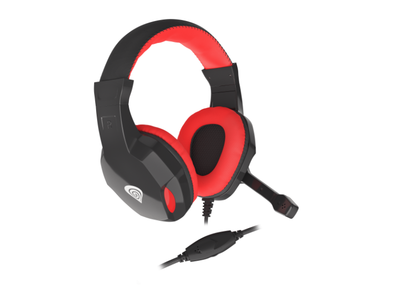 Genesis Argon 100 stereo headset - 3,5 mm jack - Rood Genesis Argon 100 stereo headset - 3,5 mm jack - Rood