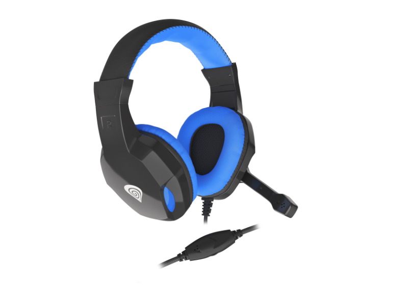 Genesis Argon 100 stereo headset - 3,5 mm jack - Blauw Genesis Argon 100 stereo headset - 3,5 mm jack - Blauw