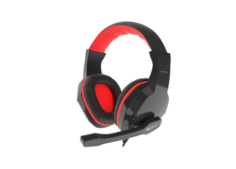 Genesis Argon 110 stereo headset PC Zwart met Rood gekleurd Genesis Argon 110 stereo headset PC Zwart met Rood gekleurd