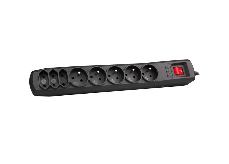 Natec Extreme Media - Stekkerdoos - 8 stopcontacten - overspanningsbeveiliging - 3m - Zwart Natec Extreme Media - Stekkerdoos - 8 stopcontacten - overspanningsbeveiliging - 3m - Zwart