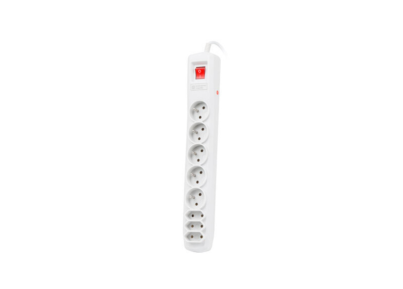 Natec Extreme Media - Stekkerdoos - 8 stopcontacten - overspanningsbeveiliging - 3m - Grijs Natec Extreme Media - Stekkerdoos - 8 stopcontacten - overspanningsbeveiliging - 3m - Grijs