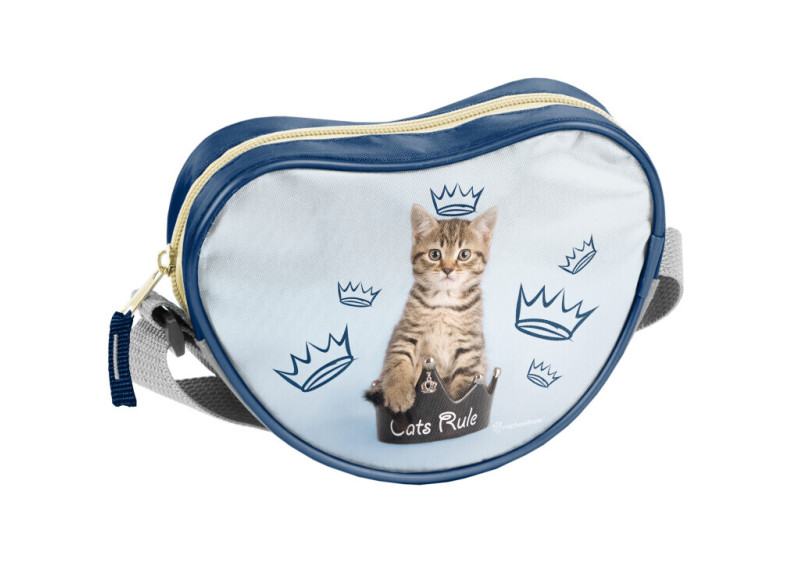 Rachael Hale - Schoudertas - Hartvorm - Royal Kitten - 18 cm - Blauw Rachael Hale - Schoudertas - Hartvorm - Royal Kitten - 18 cm - Blauw