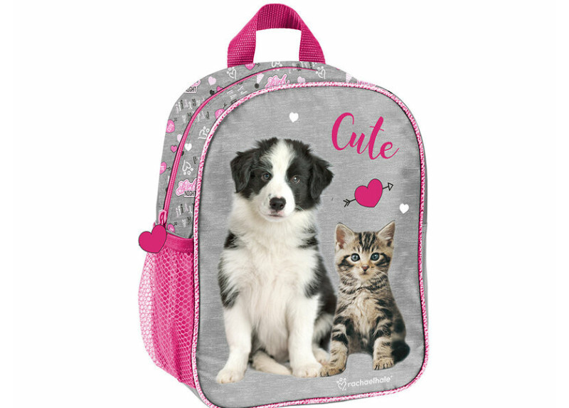 Rachael Hale Rugzak - 28 cm hoog - Grijs en Roze Rachael Hale Rugzak - 28 cm hoog - Grijs en Roze