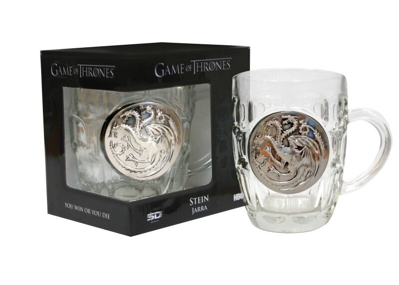 Game of Thrones - Kristallen Bierglas met metallic logo - Targaryen Game of Thrones - Kristallen Bierglas met metallic logo - Targaryen