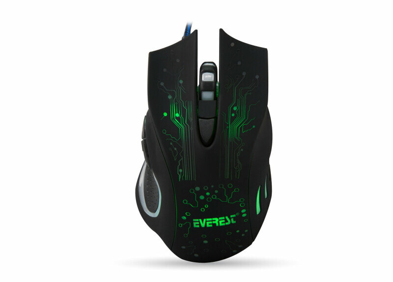 Everest SM-790 3200 dpi gaming muis met verlichting Everest SM-790 3200 dpi gaming muis met verlichting