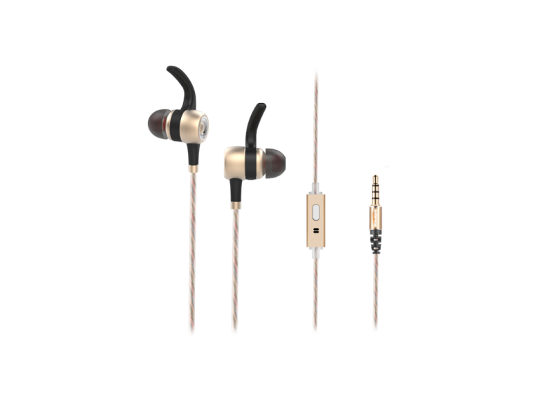 Rampage Snopy In-Ear koptelefoon SN-J9 Native - Goudkleurig Rampage Snopy In-Ear koptelefoon SN-J9 Native - Goudkleurig