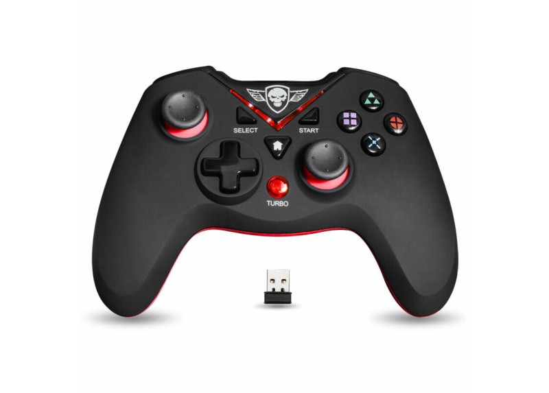 Spirit of Gamer - Wireless Controller XGP - 2.4 Ghz - Nano USB - PC - PS3 - Zwart met Rood Spirit of Gamer - Wireless Controller XGP - 2.4 Ghz - Nano USB - PC - PS3 - Zwart met Rood