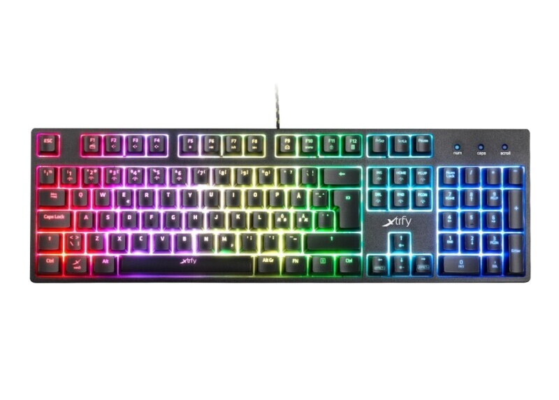 Xtrfy K3 - Mem-chanical Gaming toetsenbord met RGB US Layout - Zwart Xtrfy K3 - Mem-chanical Gaming toetsenbord met RGB US Layout - Zwart