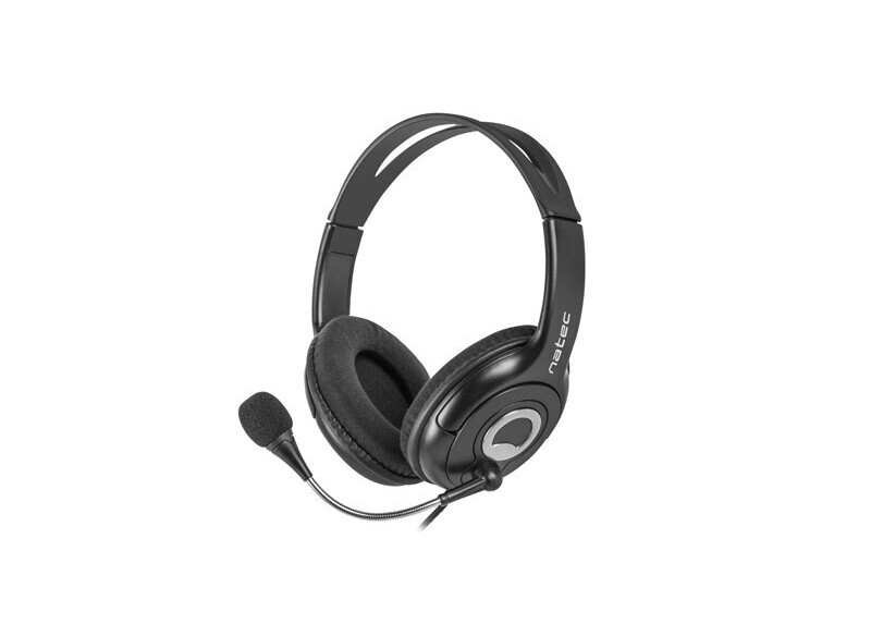 Natec Bear 2 headset met microfoon - zwart Natec Bear 2 headset met microfoon - zwart