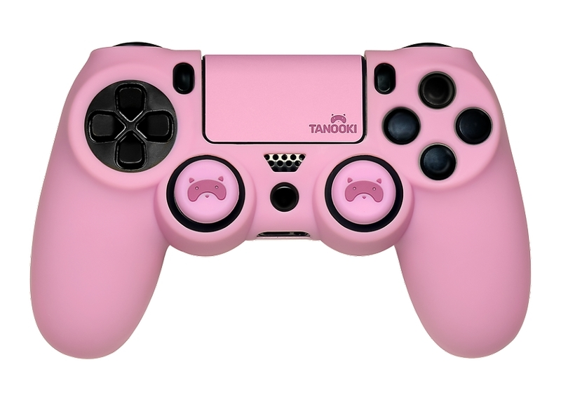 Tanooki - PS4 Combo Pack - Hard Case voor Controller - Thumb Grips en Lightbar Sticker - Roze Tanooki - PS4 Combo Pack - Hard Case voor Controller - Thumb Grips en Lightbar Sticker - Roze