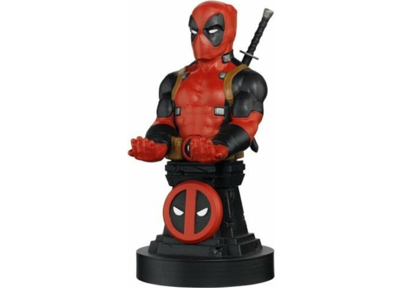 Cable Guy - Deadpool Plinth telefoonhouder - game controller stand met usb oplaadkabel 8 inch Cable Guy - Deadpool Plinth telefoonhouder - game controller stand met usb oplaadkabel 8 inch
