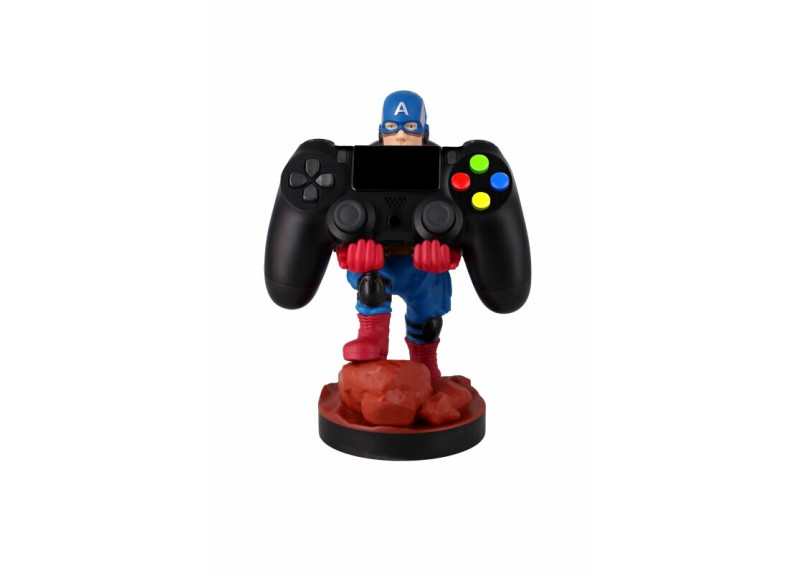 Cable Guy - Captain America telefoonhouder - game controller stand met usb oplaadkabel 8 inch Cable Guy - Captain America telefoonhouder - game controller stand met usb oplaadkabel 8 inch