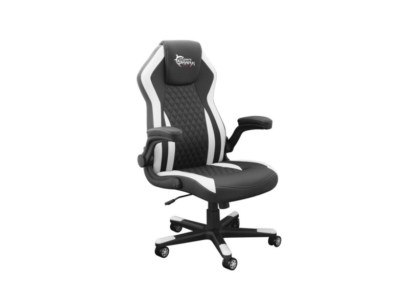White Shark gaming stoel dervish zwart-wit White Shark gaming stoel dervish zwart-wit