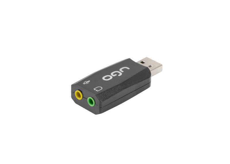 UGO UKD-1085 5.1 geluidskaart met 3.5mm jack naar USB - Zwart UGO UKD-1085 5.1 geluidskaart met 3.5mm jack naar USB - Zwart