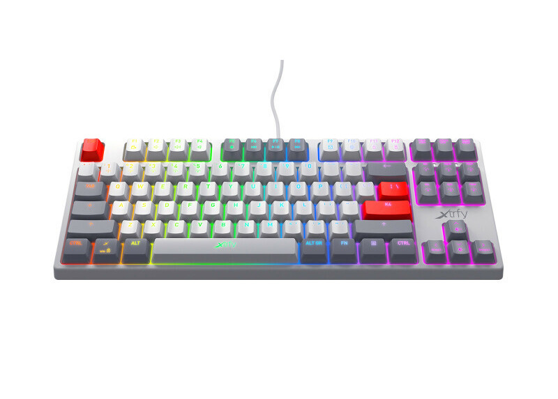 Xtrfy K4 TKL RGB Retro Edition Mechanisch Gaming Toetsenbord AZERTY Belgisch (punt) Layout Xtrfy K4 TKL RGB Retro Edition Mechanisch Gaming Toetsenbord AZERTY Belgisch (punt) Layout