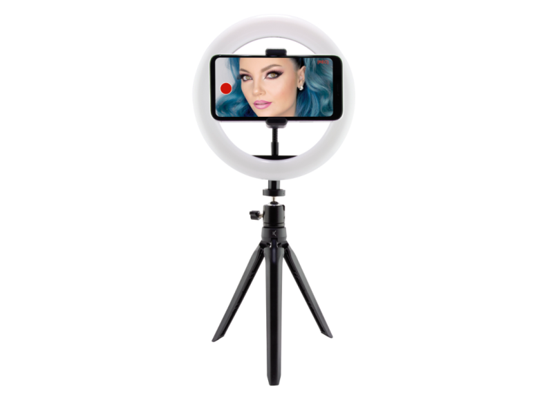 KSIX Live studio LED ring met tripod 14W zwart KSIX Live studio LED ring met tripod 14W zwart
