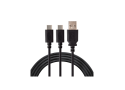 Under Control Playstation 5 Dualsense controller dubbele Oplaadkabel 2,5 meter USB naar USB C - Zwart