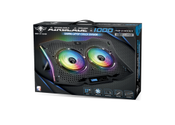 Airblade 1000 RGB Laptop cooling pad tot 17 inch