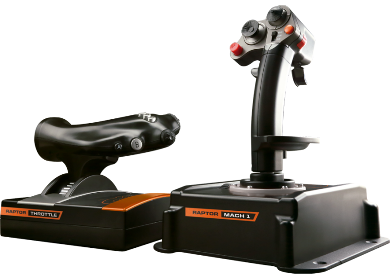 Raptor Mach 1 Joystick en Throttle combo voor PC vluchtsimulatie Games Raptor Mach 1 Joystick en Throttle combo voor PC vluchtsimulatie Games
