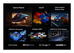 TCL 55P8K 55" | Ultra HD 4K QLED Smart TV (2025) | Google TV + Wifi | Dolby Vision & HDR10 | Quantum Dot Technologie | 120Hz