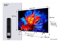 TCL 65P8K 65" | Ultra HD 4K QLED Smart TV (2025) | Google TV + Wifi | Dolby Vision & HDR10 | Quantum Dot Technologie | 120Hz