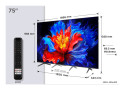 TCL 75P8K 75" | Ultra HD 4K QLED Smart TV (2025) | Google TV + Wifi | Dolby Vision & HDR10 | Quantum Dot Technologie | 120Hz