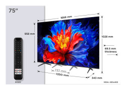 TCL 75P8K 75" | Ultra HD 4K QLED Smart TV (2025) | Google TV + Wifi | Dolby Vision & HDR10 | Quantum Dot Technologie | 120Hz