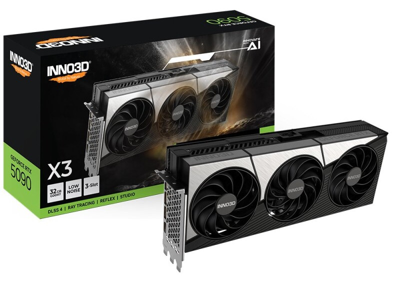 INNO3D GeForce RTX 5090 X3 | 32 GB GDDR7 VRAM | 4K Gaming & AI | Videokaart | GPU | Nvidia INNO3D GeForce RTX 5090 X3 | 32 GB GDDR7 VRAM | 4K Gaming & AI | Videokaart | GPU | Nvidia