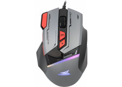 Baracuda MANTA RGB | Bekabelde Gaming Muis | Rechtshandig | USB-A | 12800 DPI | Grijs