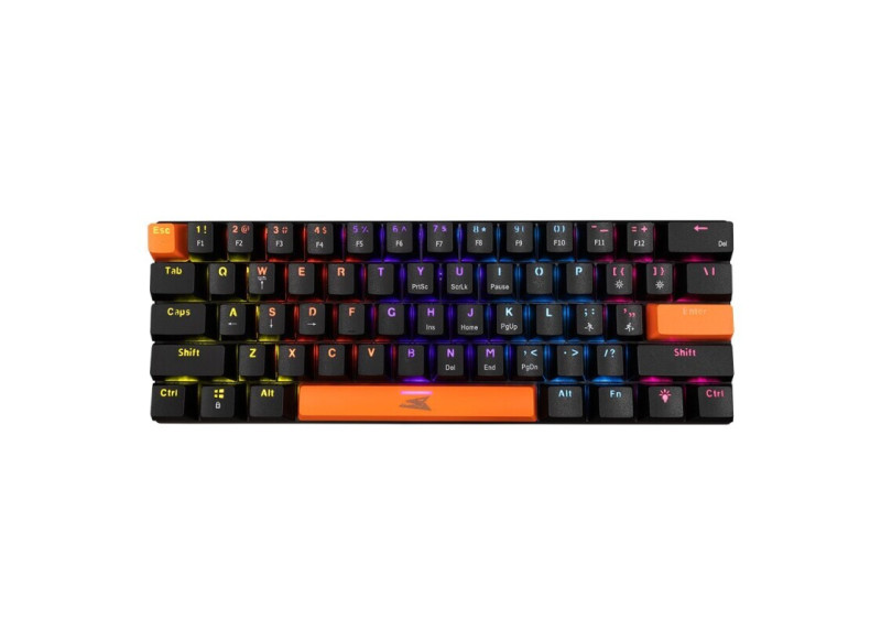 Baracuda Dolphin RGB 60% | Bedraad Gaming Toetsenbord | Anti-Ghosting | Blue Switches | QWERTY | Zwart