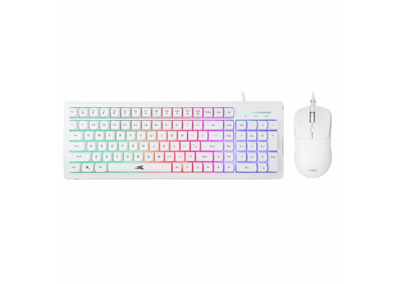 Baracuda ORCA RGB | Bekabeld Gaming Toetsenbord inclusief Muis | QWERTY | Wit