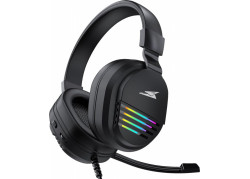 Baracuda PEARL RGB | On-Ear Gaming Headset 3,5mm en USB | Zwart