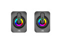 Baracuda SEASHELL Rainbow | 2.0 Stereo Luidsprekerset USB | 2x3000mW | Zwart