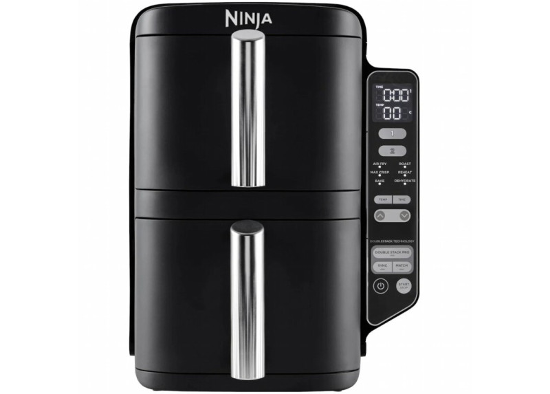 Ninja SL300EU Airfryer | Dubbele Mand | 7,6 Liter | Vrijstaand | 1750 Watt | Zwart