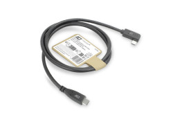 ACT USB 3.0 10Gbps 60W USB Type-C® (recht) naar USB Type-C® (haaks links/rechts) kabel, 0,5 meter