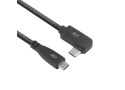 ACT USB 3.0 10Gbps 60W USB Type-C® (recht) naar USB Type-C® (haaks links/rechts) kabel, 3 meter
