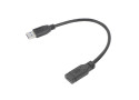 ACT USB Type-A male naar USB Type-C® female adapterkabel 0,2m