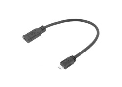 ACT USB Type-C® female naar USB micro B 2.0 male adapterkabel 0,2m