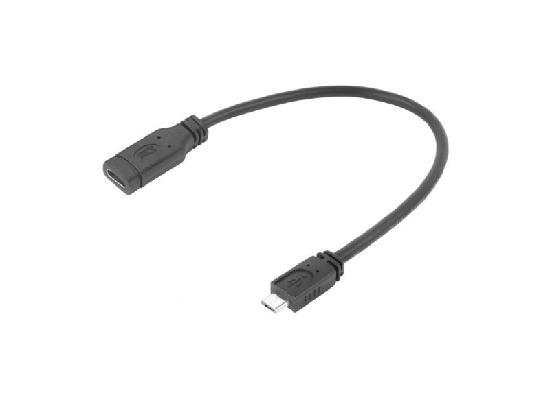 ACT USB Type-C® female naar USB micro B 2.0 male adapterkabel 0,2m ACT USB Type-C® female naar USB micro B 2.0 male adapterkabel 0,2m