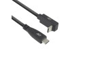 ACT USB 3.0 10Gbps 60W USB Type-C® (recht) naar USB Type-C® (haaks boven/beneden) kabel, 1 meter