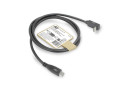 ACT USB 3.0 10Gbps 60W USB Type-C® (recht) naar USB Type-C® (haaks boven/beneden) kabel, 1 meter