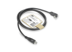 ACT USB 3.0 10Gbps 60W USB Type-C® (recht) naar USB Type-C® (haaks boven/beneden) kabel, 1 meter