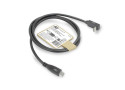 ACT USB 3.0 10Gbps 60W USB Type-C® (recht) naar USB Type-C® (haaks boven/beneden) kabel, 2 meter