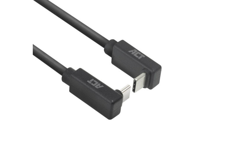 ACT USB 3.0 10Gbps 60W USB Type-C® (up/down angled) to USB Type-C® (up/down angled) Cable, 1 meter
