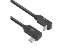 ACT USB 3.0 10Gbps 60W USB Type-C® (haaks links/rechts) naar USB Type-C® (haaks boven/beneden) kabel, 0,5 meter